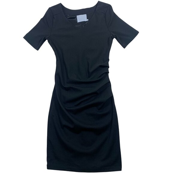 Kaff women s black Party cocktail Dress size small V-Neck with Sleeve by - Picture 15 of 16